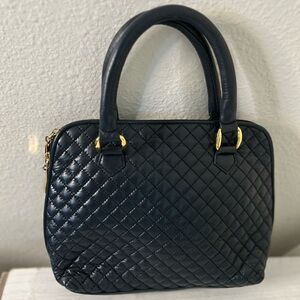 Ganson San Francisco Black Quilted Bag